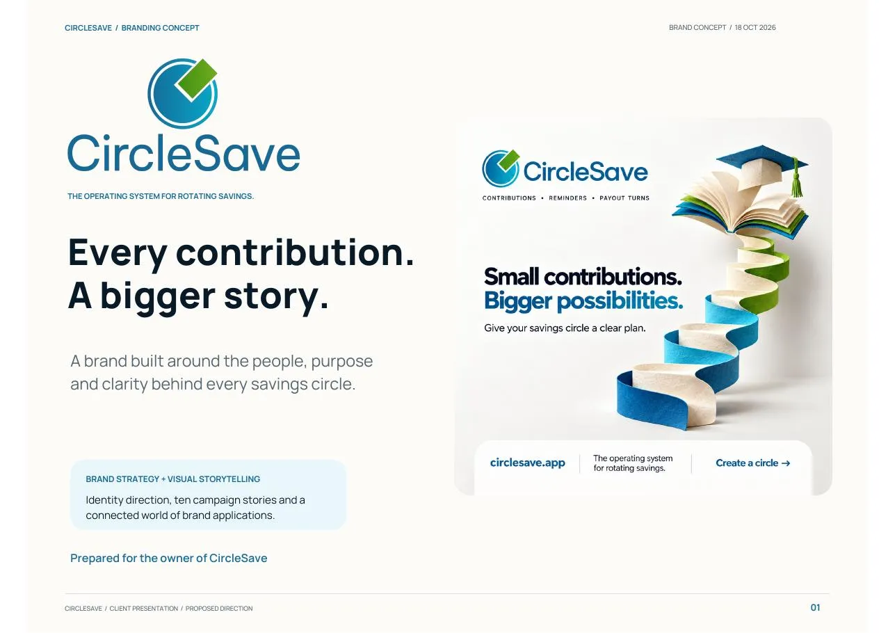 CircleSave brand presentation cover