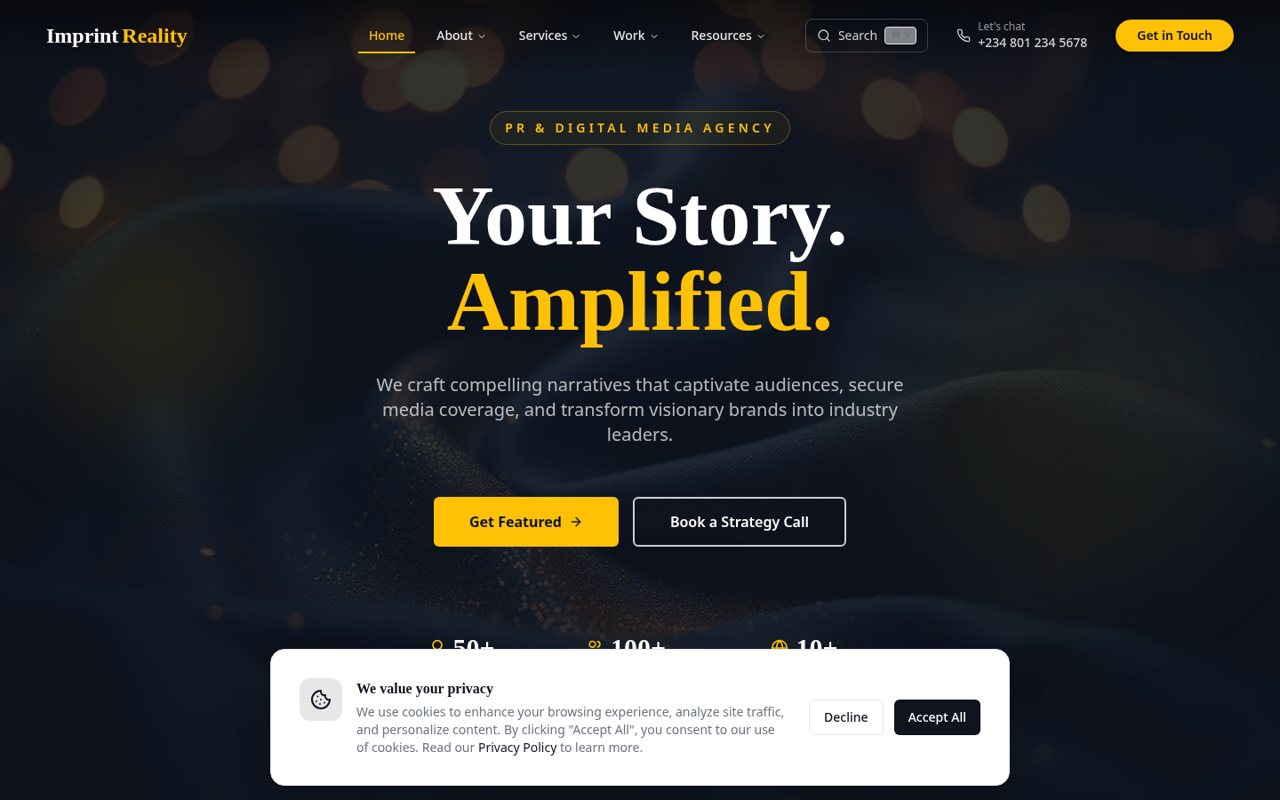Imprint Reality — live site preview