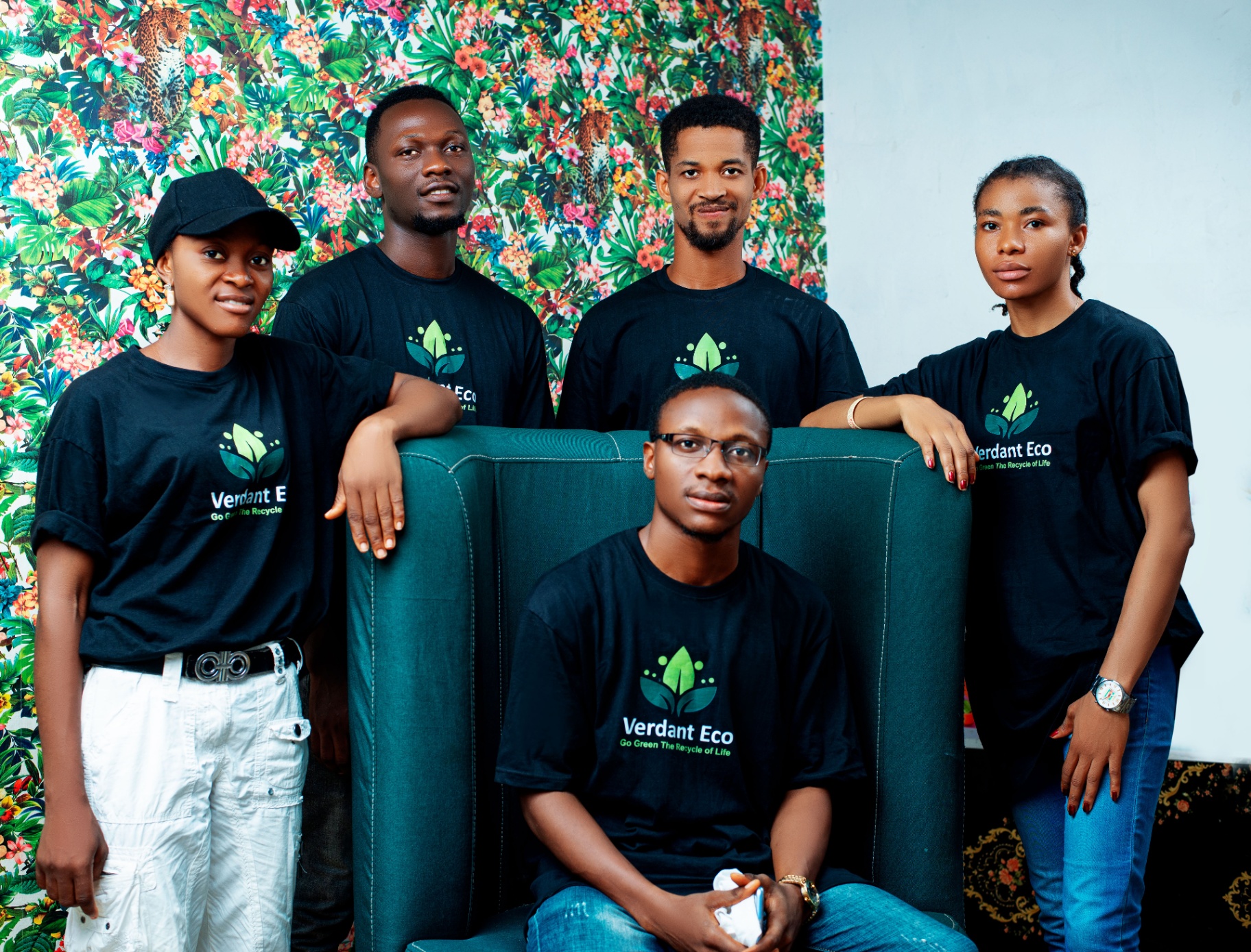 The core and outreach teams of Verdant Eco — the organisation Joseph founded and leads to drive environmental education and climate action across Anambra.