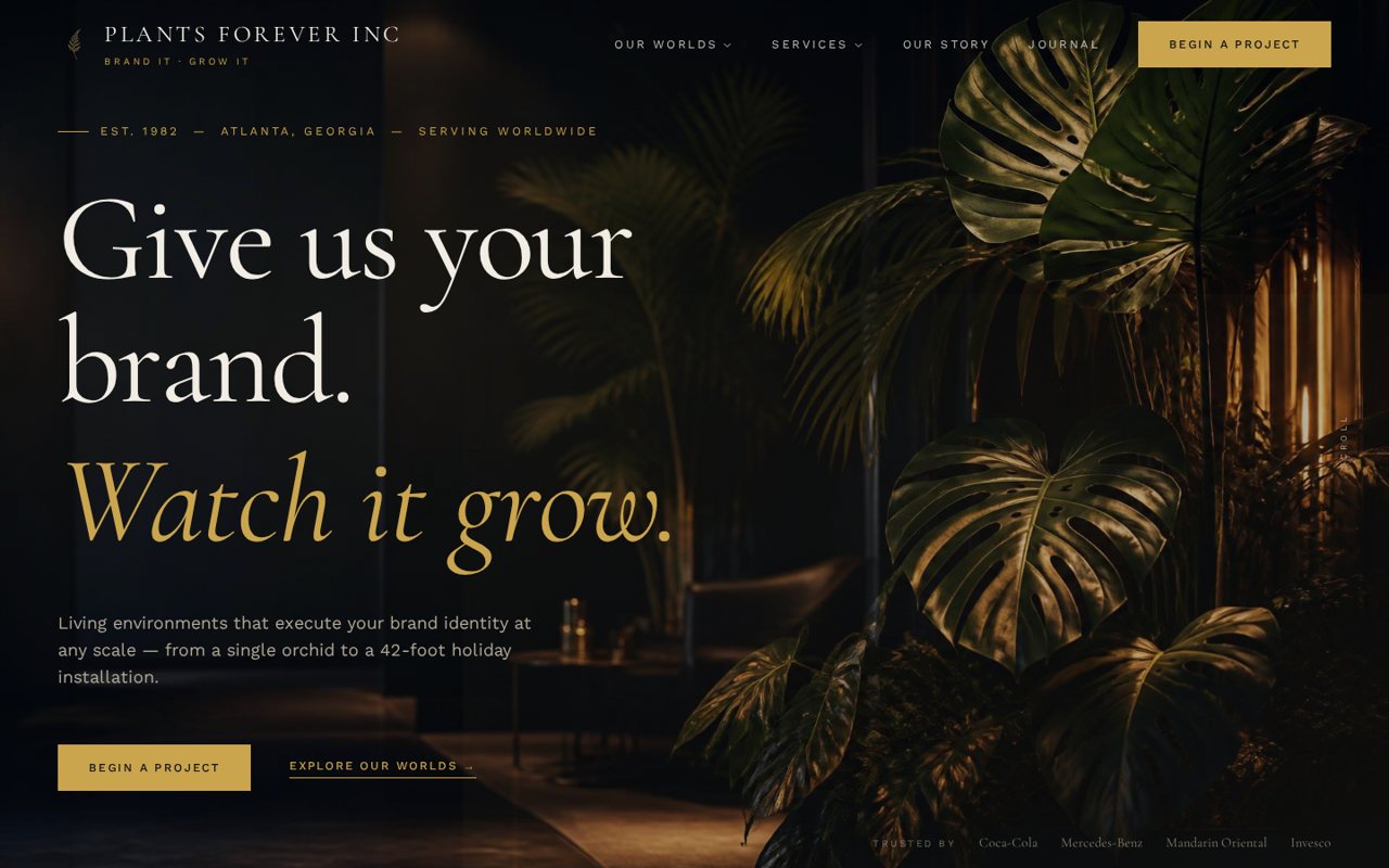 Plants Forever — live site preview