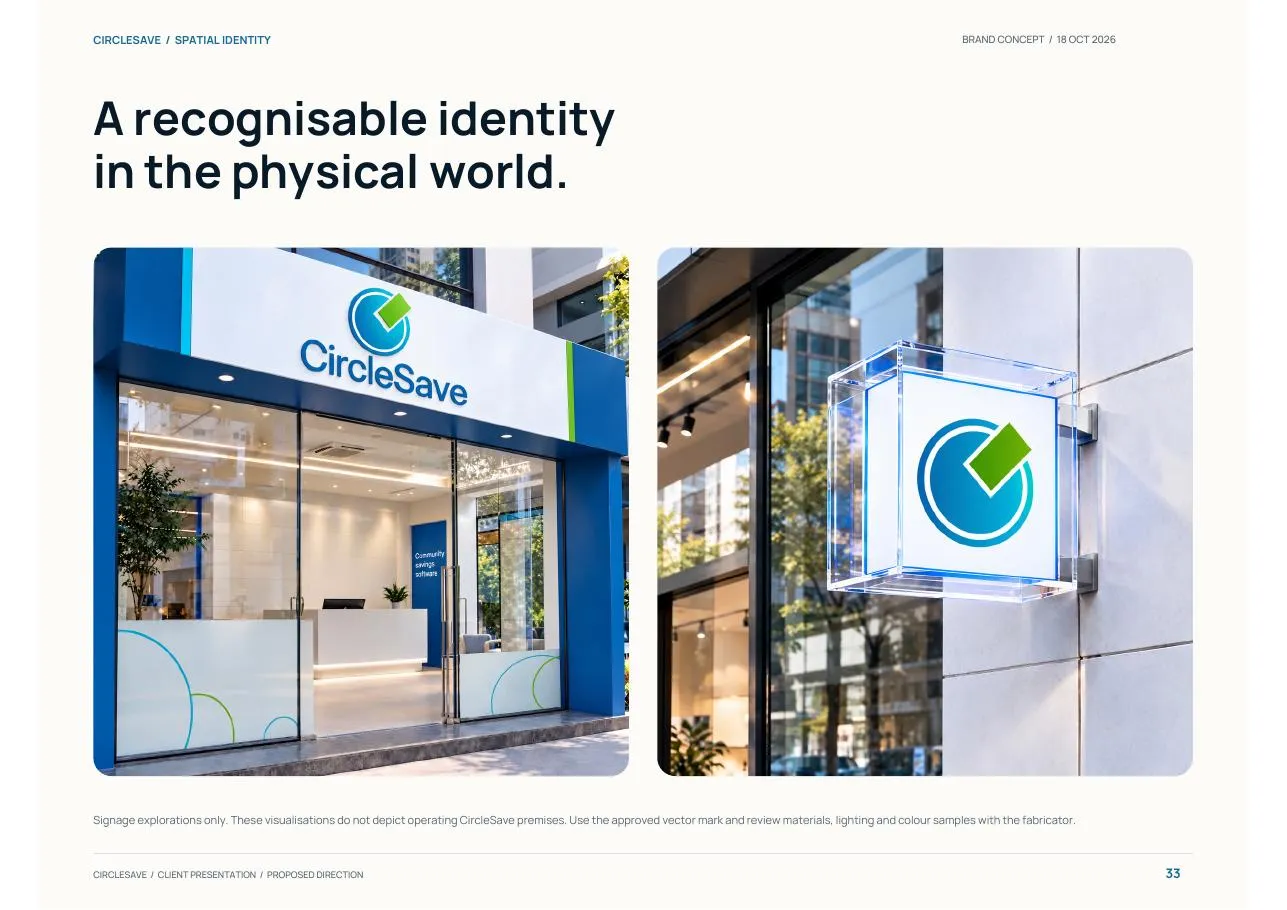 CircleSave identity applied to a storefront